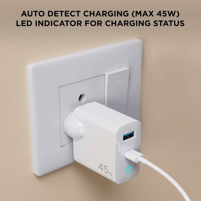 BOAT CHARGER 45W C TO C WHITE BOAT CHARGER 45W C TO C WHITE